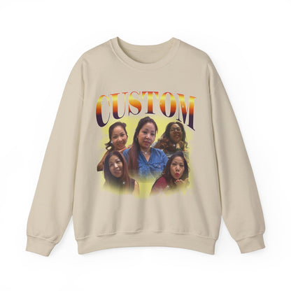 Custom Your Own Bootleg Tee, Retro Custom Bootleg Rap Tee, Custom Photo Sweatshirt, Insert Your Design Vintage Graphic 90s Sweatshirt, S1387