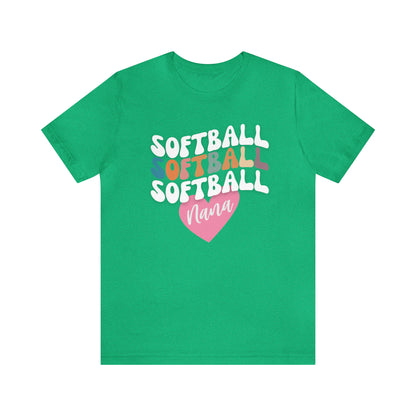 Softball Nana Shirt, Cute Softball Shirt for Grandma, Retro Softball Nana Shirt, Shirt for Nana, T330