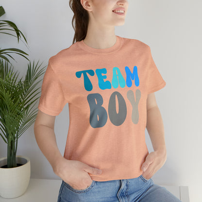 Cute Baby Announcement Shirt for Gender Reveal, Team Boy Shirt for Gender Reveal, Gender Announcement Gift for Her, T398