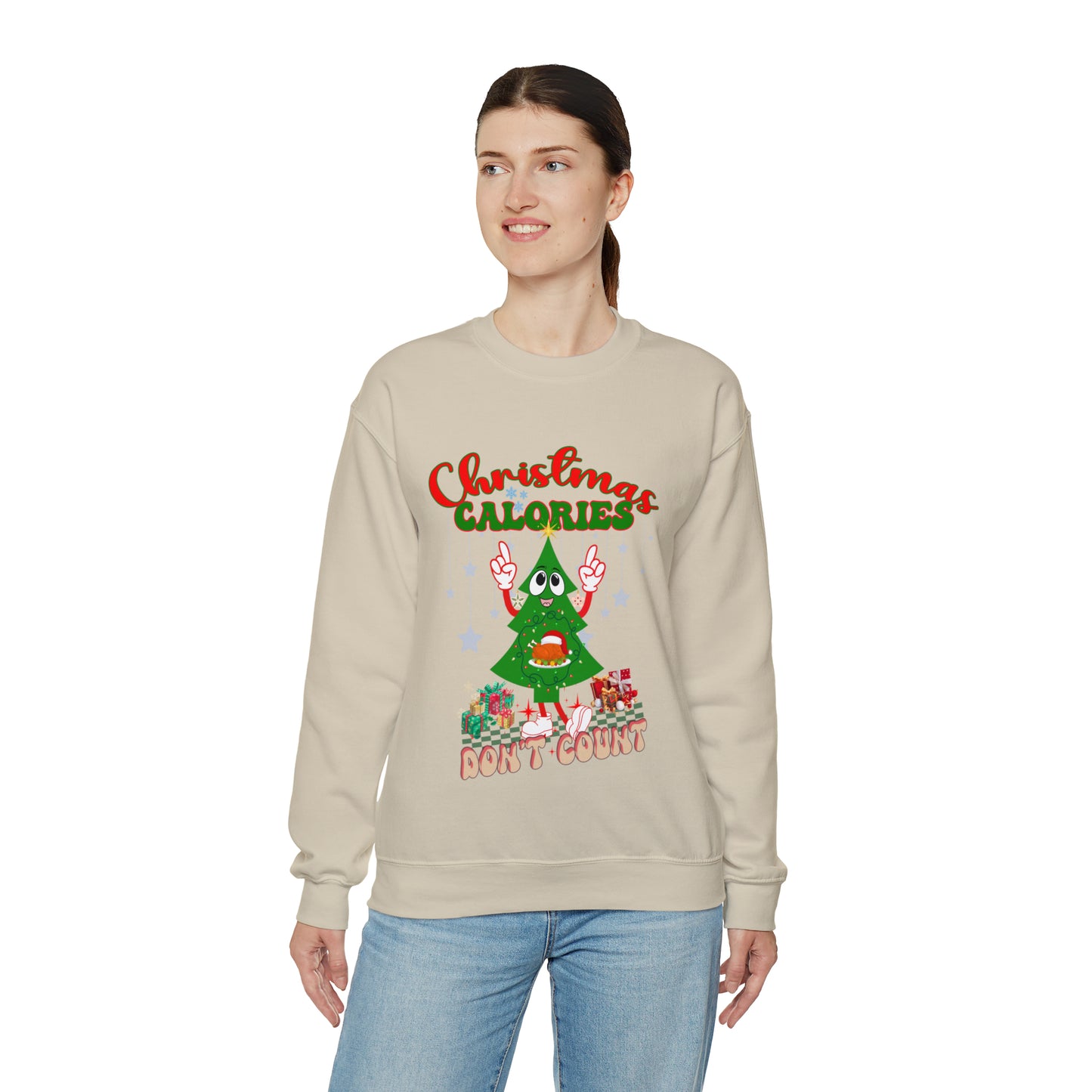 Christmas Calories Don't Count Sweatshirt, Funny Christmas Sweatshirt, Christmas Gift, Xmas calories Sweatshirt, Christmas calories, S873