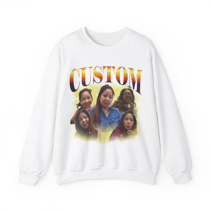 Custom Your Own Bootleg Tee, Retro Custom Bootleg Rap Tee, Custom Photo Sweatshirt, Insert Your Design Vintage Graphic 90s Sweatshirt, S1387