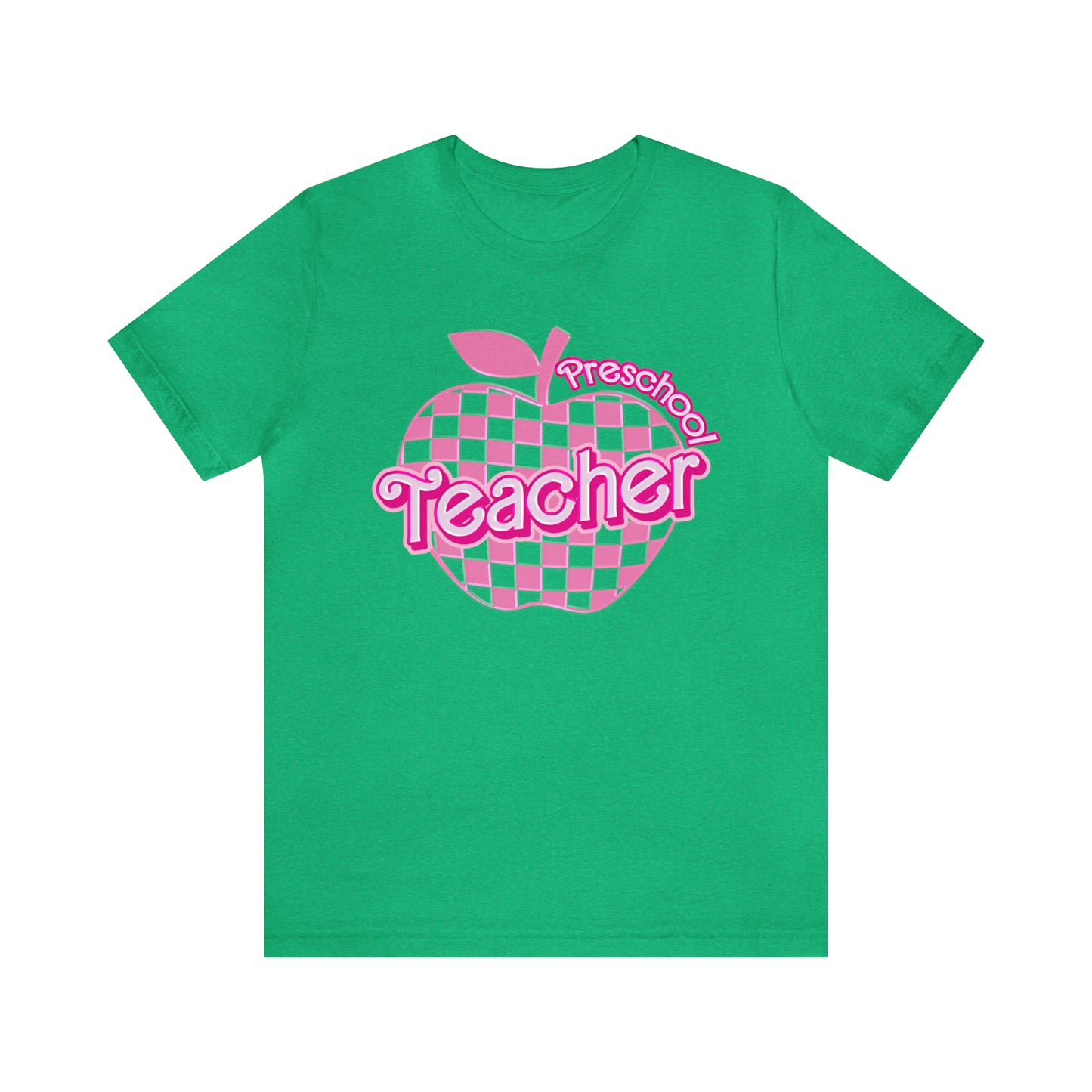 Preschool Teacher Shirt, Pink Teacher Shirts, Trendy Teacher Tshirt, Teacher Appreciation Checkered Teacher Tee, Gifts for Teachers, T798