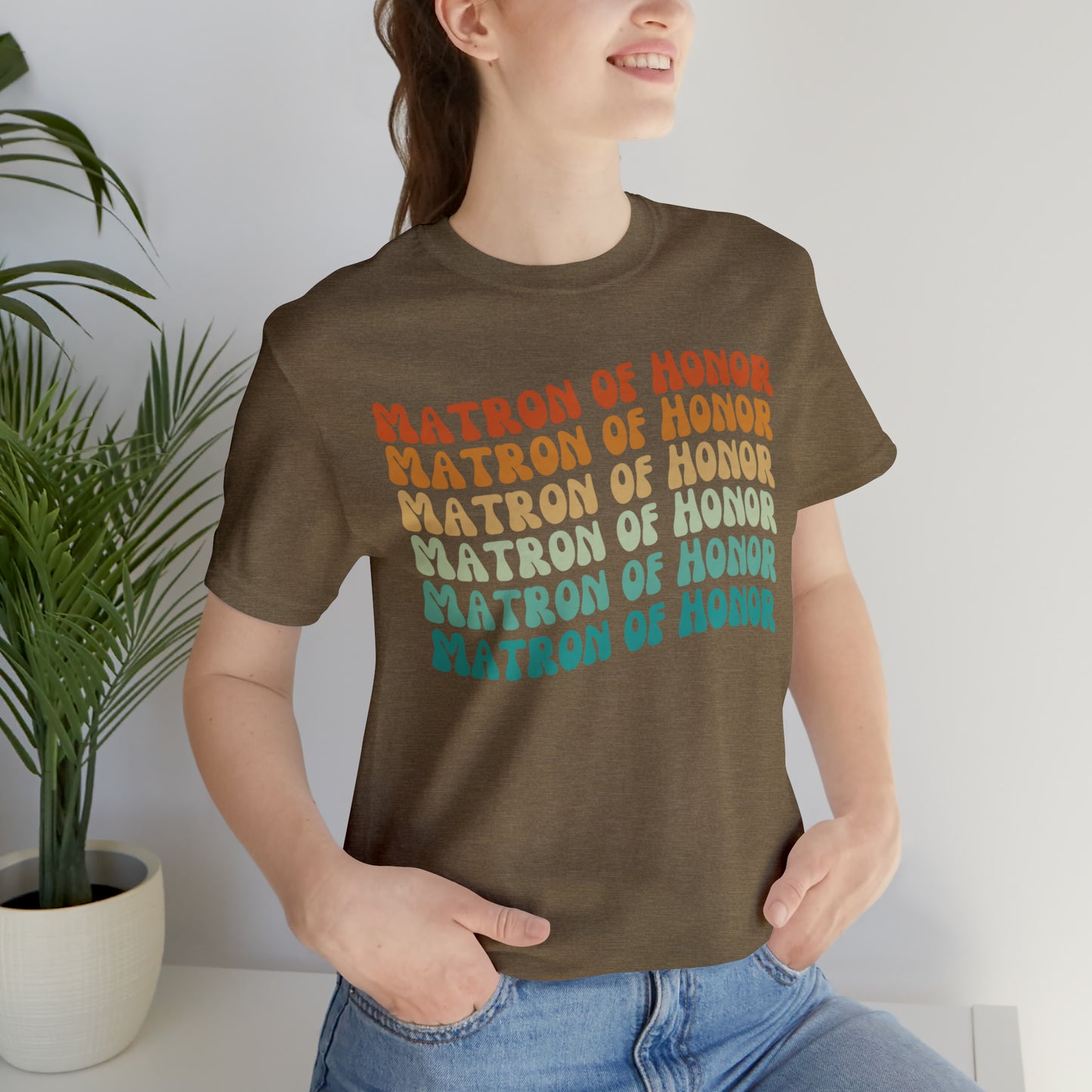 Retro Matron of Honor Shirt, Matron of Honor Shirt for Women, Cute Bachelorette Party Tee for Matron of Honor, T279