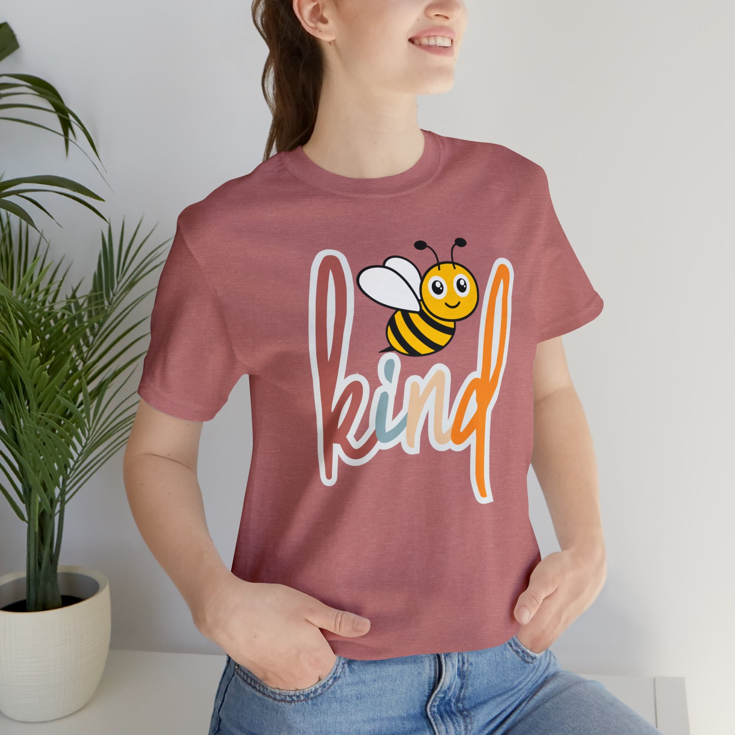 Cute Bee Kind T-Shirt for Boho Birthday Gift, Retro Bee Kind Shirt, Bee Kind TShirt for Her, T366