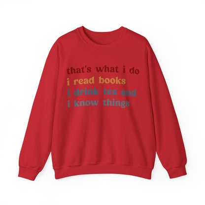 That's What I Do I Read Books Sweatshirt, Librarian Sweatshirt for Teacher, Book Lovers Club Sweatshirt, Book Nerd Sweatshirt, S1240