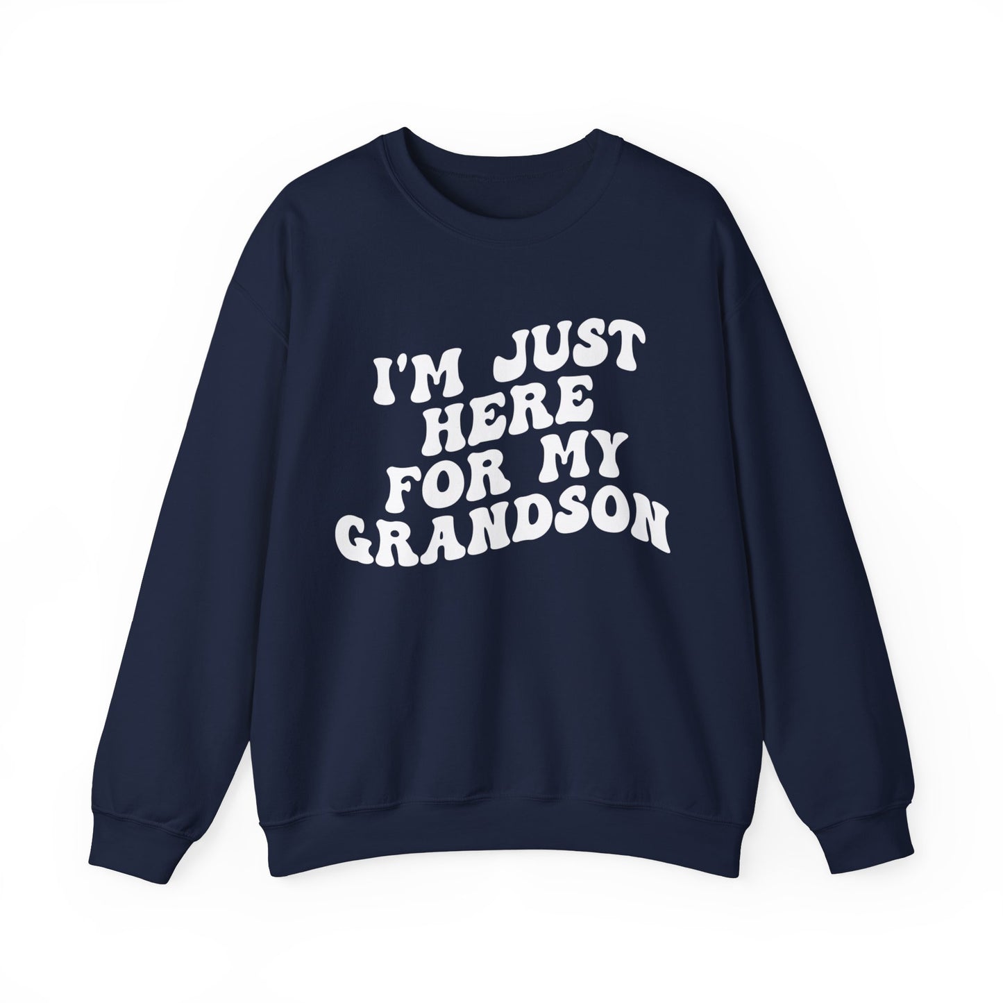 I'm Just Here for My Grandson Sweatshirt, Best Grandmother Sweatshirt, Supportive Grandma Sweatshirt, Gift for Granny from Grandson, S1075