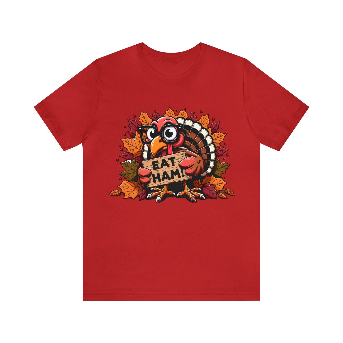 Cute Turkey Eat Ham shirt, Girls Thanksgiving T-shirt, Leopard Print Turkey Shirt, Thankful Shirt, Fall Shirt, Thanksgiving Food Shirt, T858