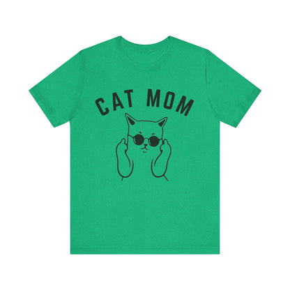 Cat Mom Shirt, Funny Pet Lover Tshirt for Her, Cat Mama T Shirt for Mom Gift from Kids, Cat T-Shirt Gift for Women, Cat Lover Tee, T1111