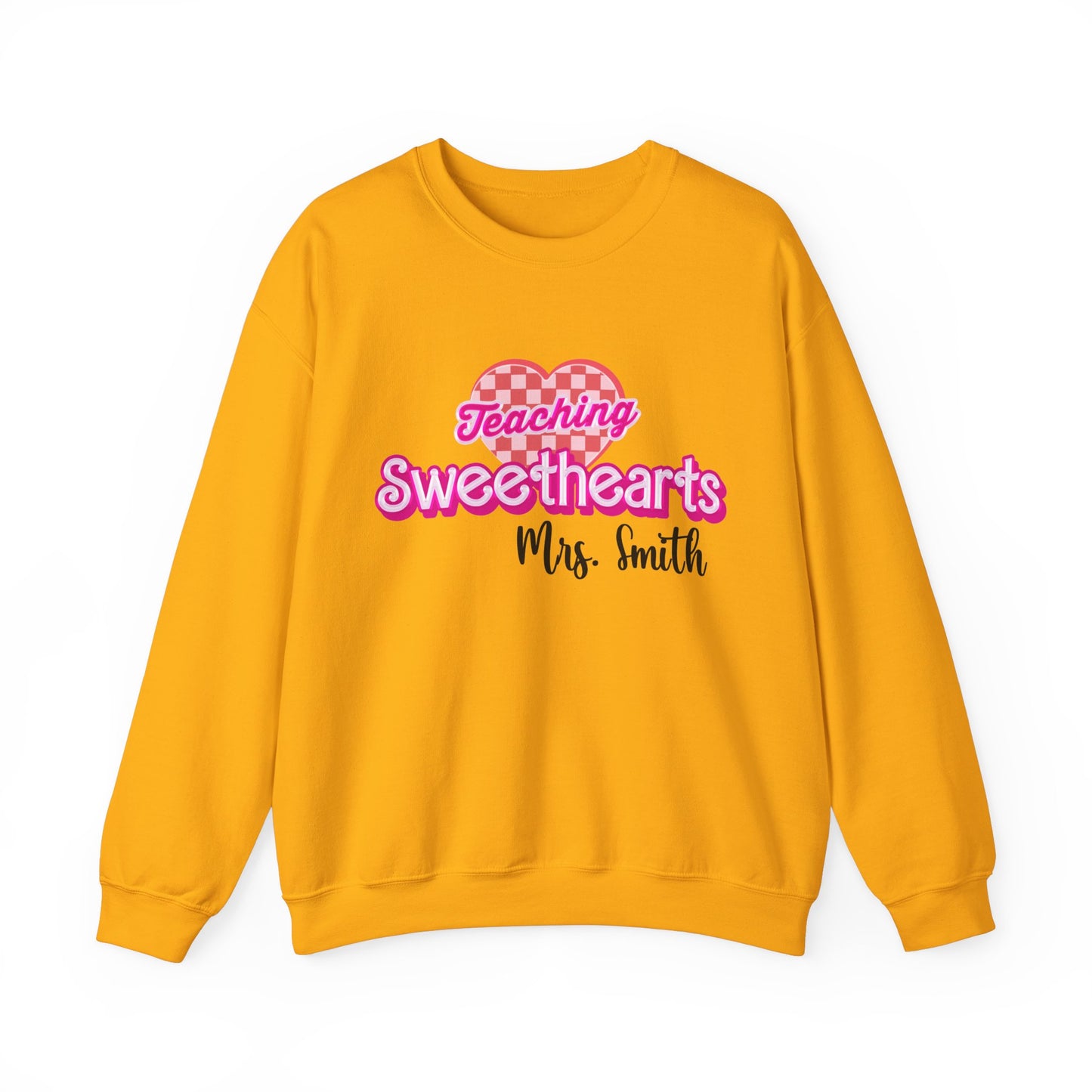 Personalized Teaching Sweethearts Valentines Day Sweatshirt, Teacher Valentine's Day Sweatshirts Teachers, Gift Sweater Hearts Day, SW1274