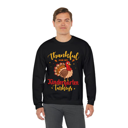 Thankful For My Kindergarten Turkey Sweatshirt, Thanksgiving Dinner Sweatshirt, Family Thanksgiving Shirt, Thanksgiving Turkey Shirt, S860