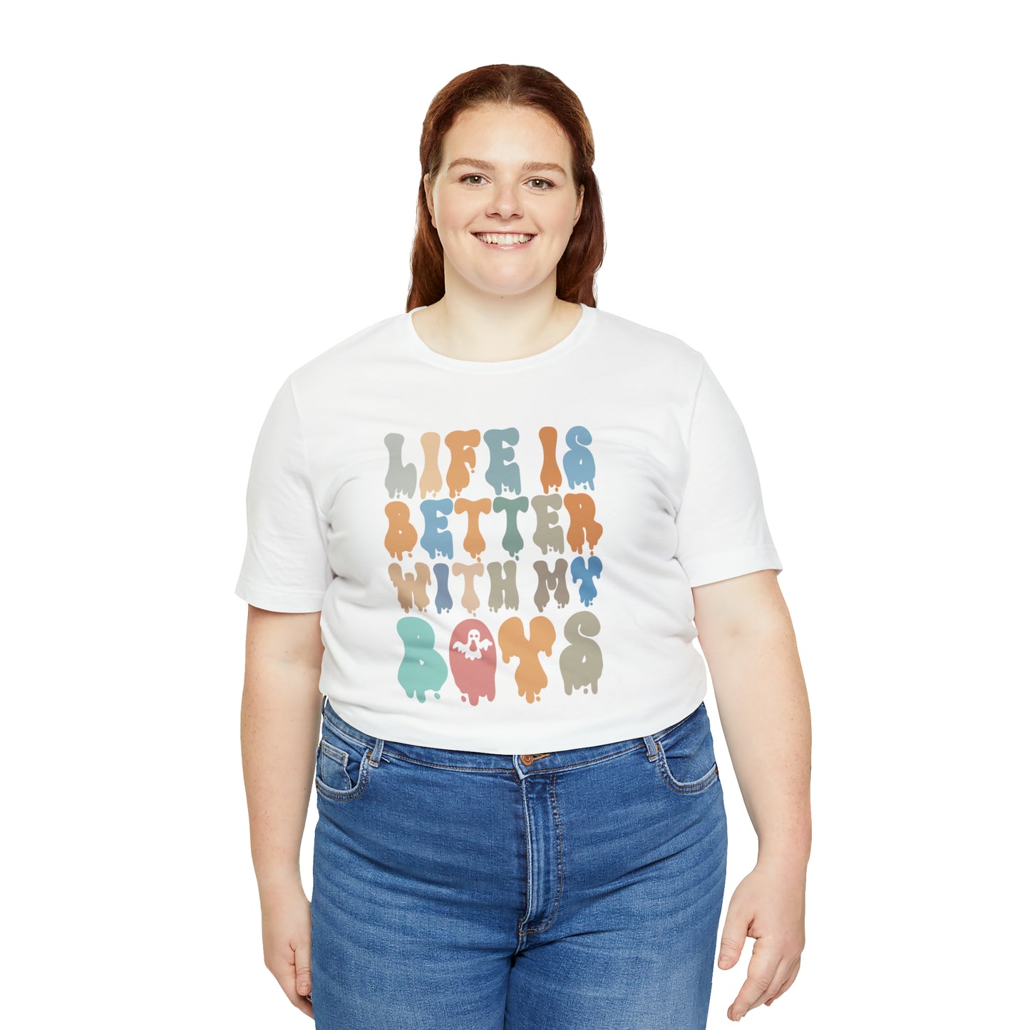 Cute Boy Mom Shirt for Birthday Gift for Mom, Life is better with my boys Shirt for Halloween Gift, T309