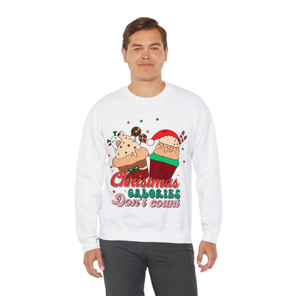 Christmas Calories Don't Count Sweatshirt, Funny Christmas Sweatshirt, Christmas Gift, Xmas calories Sweatshirt, Christmas calories, S871