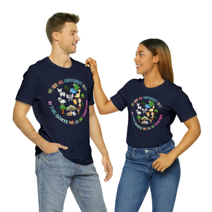 We Are Different But In This School We All Swim Together Shirt, Cute Teacher Shirt, Teacher Appreciation Shirt, T384