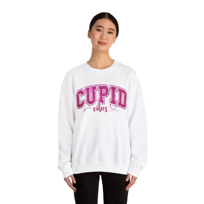 Cupid Vibes Sweatshirt, Gift for Girlfriend, Wife Gift, Happy Valentine's Day Sweatshirt, Cute Valentines Era Sweatshirt, S1143