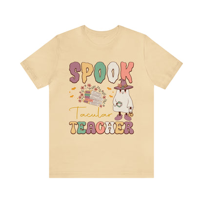 Spook Tacular Teacher Shirt, Spooky Season Tee, Retro Halloween Cowgirl Shirt, Cowgirl Halloween Shirt, Vintage Ghost Shirt, T767