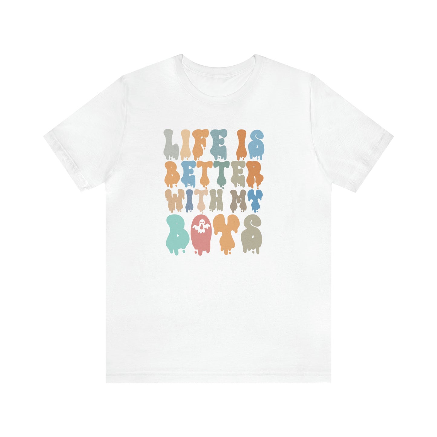 Cute Boy Mom Shirt for Birthday Gift for Mom, Life is better with my boys Shirt for Halloween Gift, T309