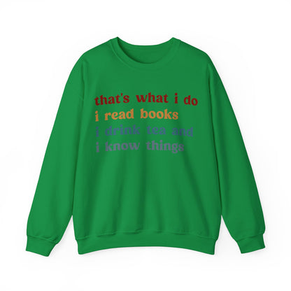 That's What I Do I Read Books Sweatshirt, Librarian Sweatshirt for Teacher, Book Lovers Club Sweatshirt, Book Nerd Sweatshirt, S1240