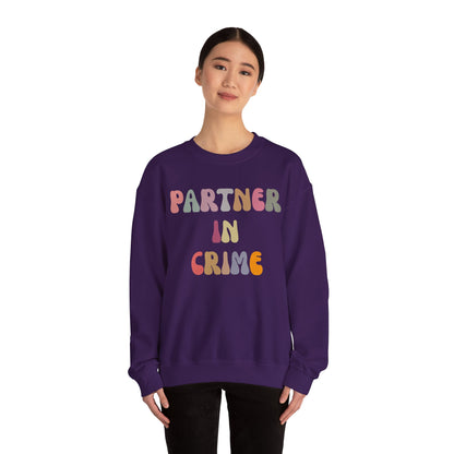 Partner In Crime Sweatshirt, Funny Best Friend Sweatshirt, Matching Besties Sweatshirt, Gift for Best Friend, BFF Sweatshirt, SW1287