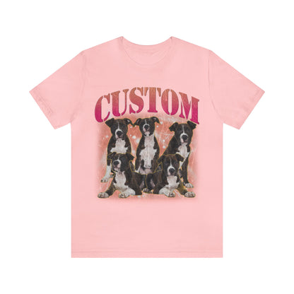 Retro Custom Your Own Bootleg Tee, Custom Cat Bootleg Tee, Custom Dog Bootleg Tee, Custom dog portrait, Vintage Graphic 90s Tshirt, T1393