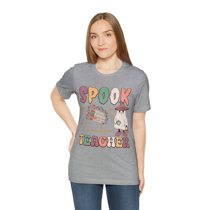 Spook Tacular Teacher Shirt, Spooky Season Tee, Retro Halloween Cowgirl Shirt, Cowgirl Halloween Shirt, Vintage Ghost Shirt, T767