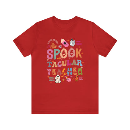 Spooktacular Teacher Shirt, Cute Ghost Teacher Halloween Shirt, Teacher Halloween Shirt, Teacher Halloween Gift, T603