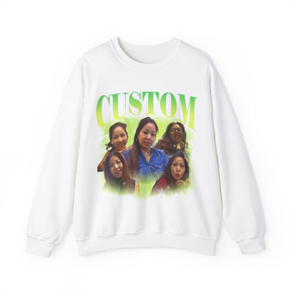 Custom Your Own Bootleg Tee, Retro Custom Bootleg Rap Tee, Custom Photo Sweatshirt, Insert Your Design Vintage Graphic 90s Sweatshirt, S1376