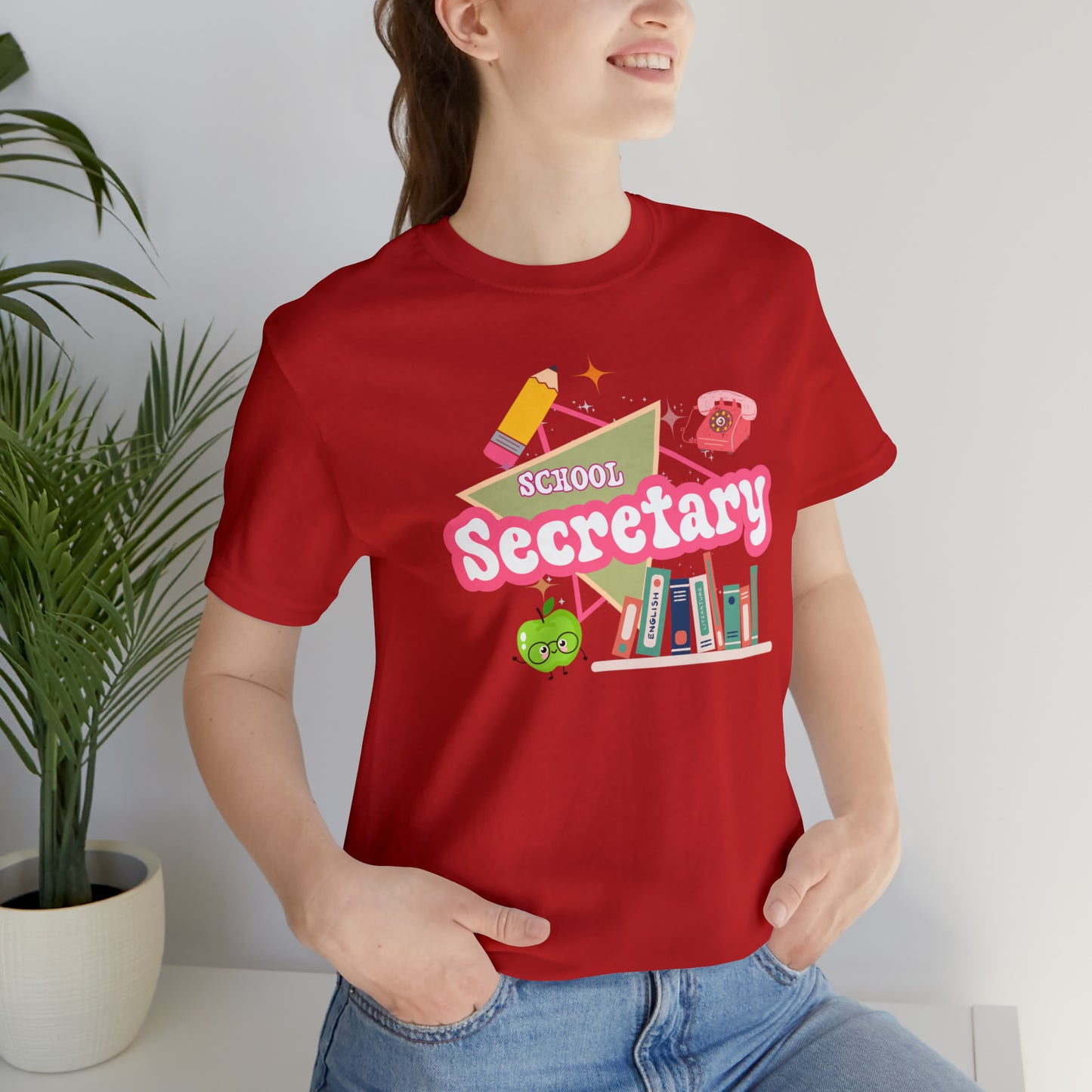 School Secretary shirt, 90s shirt, 90s teacher shirt, colorful school secretary shirt, colorful school shirt, T543