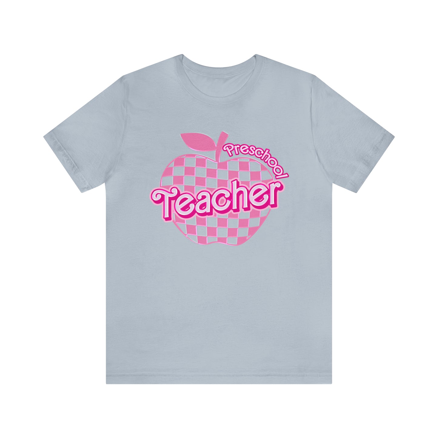 Preschool Teacher Shirt, Pink Teacher Shirts, Trendy Teacher Tshirt, Teacher Appreciation Checkered Teacher Tee, Gifts for Teachers, T798