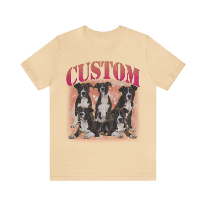 Retro Custom Your Own Bootleg Tee, Custom Cat Bootleg Tee, Custom Dog Bootleg Tee, Custom dog portrait, Vintage Graphic 90s Tshirt, T1393