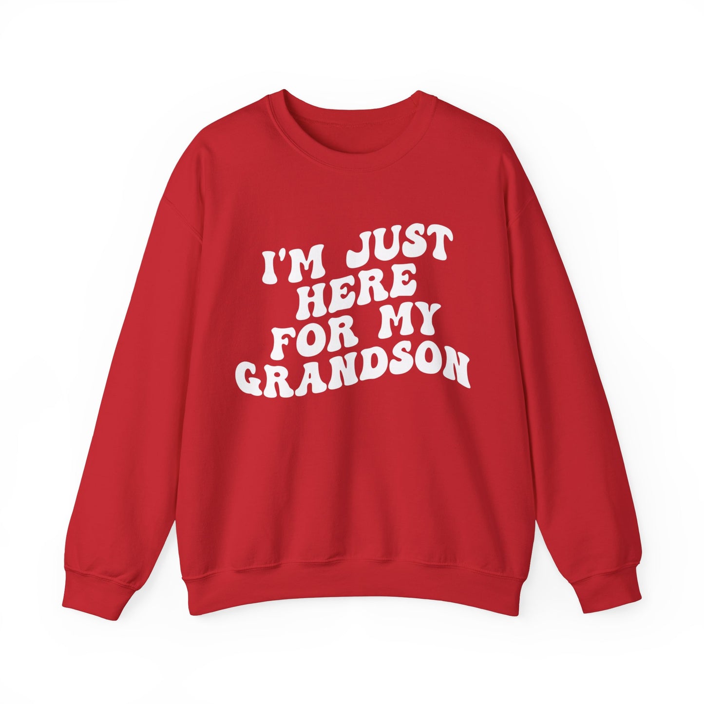 I'm Just Here for My Grandson Sweatshirt, Best Grandmother Sweatshirt, Supportive Grandma Sweatshirt, Gift for Granny from Grandson, S1075