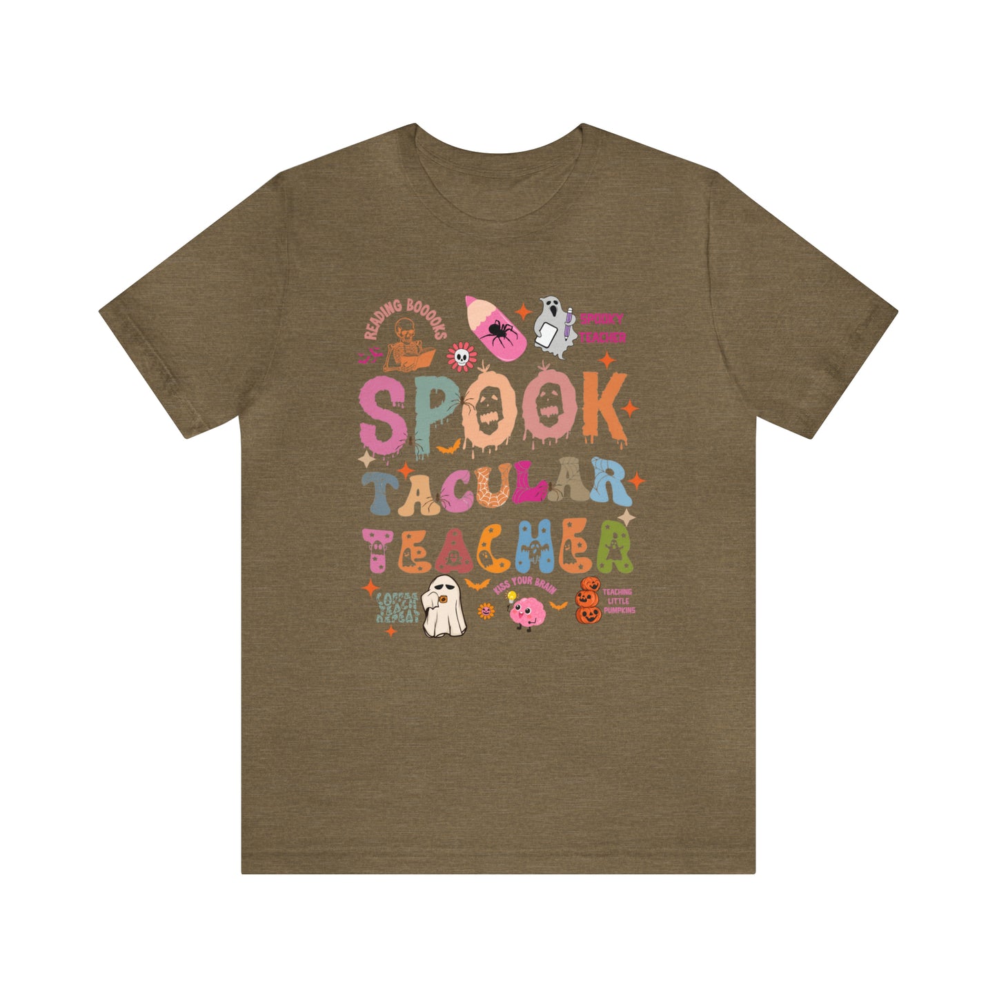 Spooktacular Teacher Shirt, Cute Ghost Teacher Halloween Shirt, Teacher Halloween Shirt, Teacher Halloween Gift, T603