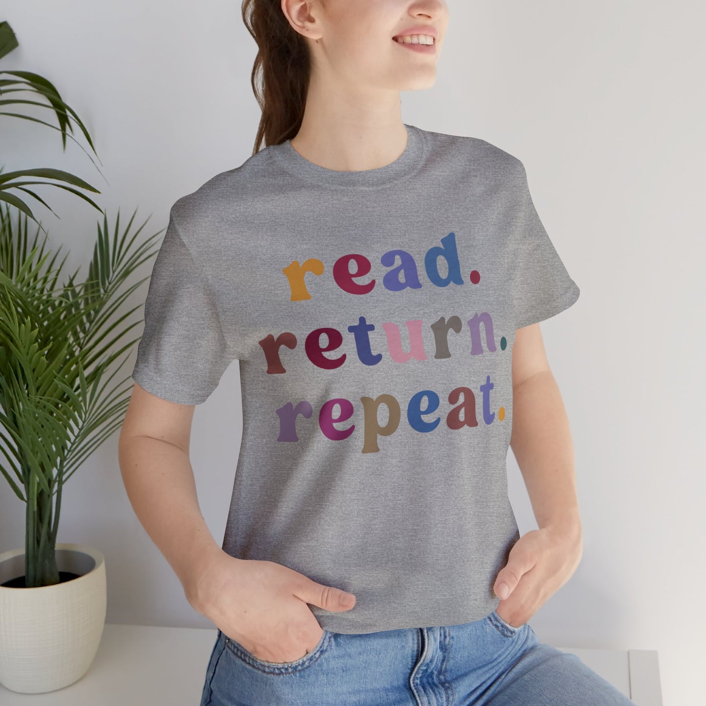 Read Return Repeat Shirt, Shirt for Bibliophile, Book Lovers Club Shirt, Book Nerd Shirt, Bookworm Gift, Librarian Shirt, T1189