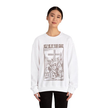 Vintage Antique Religious Biblical Drawing of Jesus Sweatshirt, 10Th Station of the Cross Sweatshirt, Way of the Cross Sweatshirt, S1590