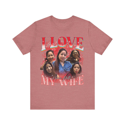 Custom Bootleg Rap Tee, I Love My Wife Shirt, Custom Wife Photo Shirt, Vintage Graphic 90s Tshirt, Valentine's Shirt Gift, T1347 UK