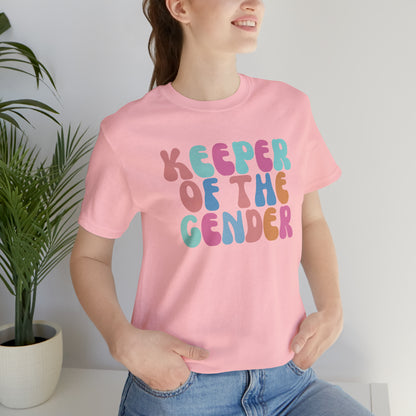 Cute Baby Announcement Shirt for Gender Reveal, Keeper of the Gender Shirt, Gender Reveal Party Tee, T331