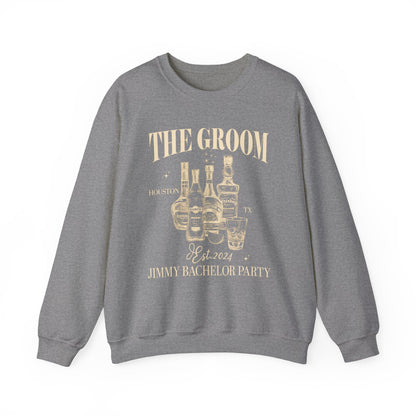 The Groom Bachelor Party Sweatshirt, Groomsmen Sweatshirt, Custom Bachelor Party Gifts, Funny Bachelor Sweatshirt, Group Sweatshirt, S1556