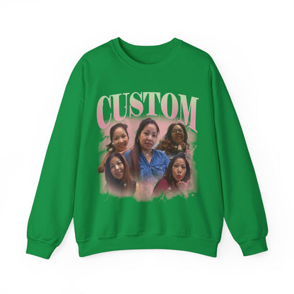 Custom Your Own Bootleg Tee, Retro Custom Bootleg Rap Tee, Custom Photo Sweatshirt, Insert Your Design Vintage Graphic 90s Sweatshirt, S1383