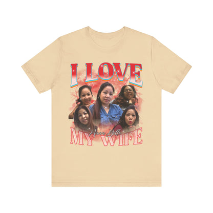 Custom Bootleg Rap Tee, I Love My Wife Shirt, Custom Wife Photo Shirt, Vintage Graphic 90s Tshirt, Valentine's Shirt Gift, T1347 UK