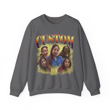 Custom Your Own Bootleg Tee, Retro Custom Bootleg Rap Tee, Custom Photo Sweatshirt, Insert Your Design Vintage Graphic 90s Sweatshirt, S1387