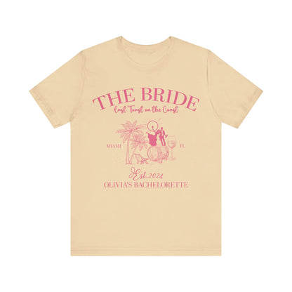 Last Toast on the Coast Beach Bachelorette Party Shirt, Custom Bachelorette Shirts, Bride Shirt, Bridesmaids Shirt, Social Club Shirt, T1604