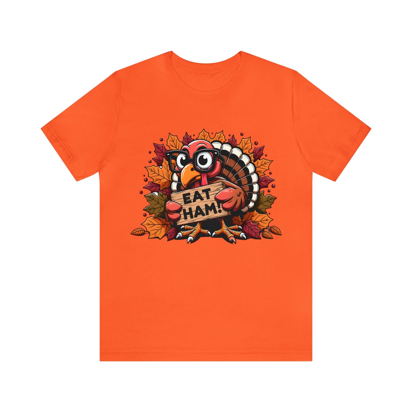 Cute Turkey Eat Ham shirt, Girls Thanksgiving T-shirt, Leopard Print Turkey Shirt, Thankful Shirt, Fall Shirt, Thanksgiving Food Shirt, T858