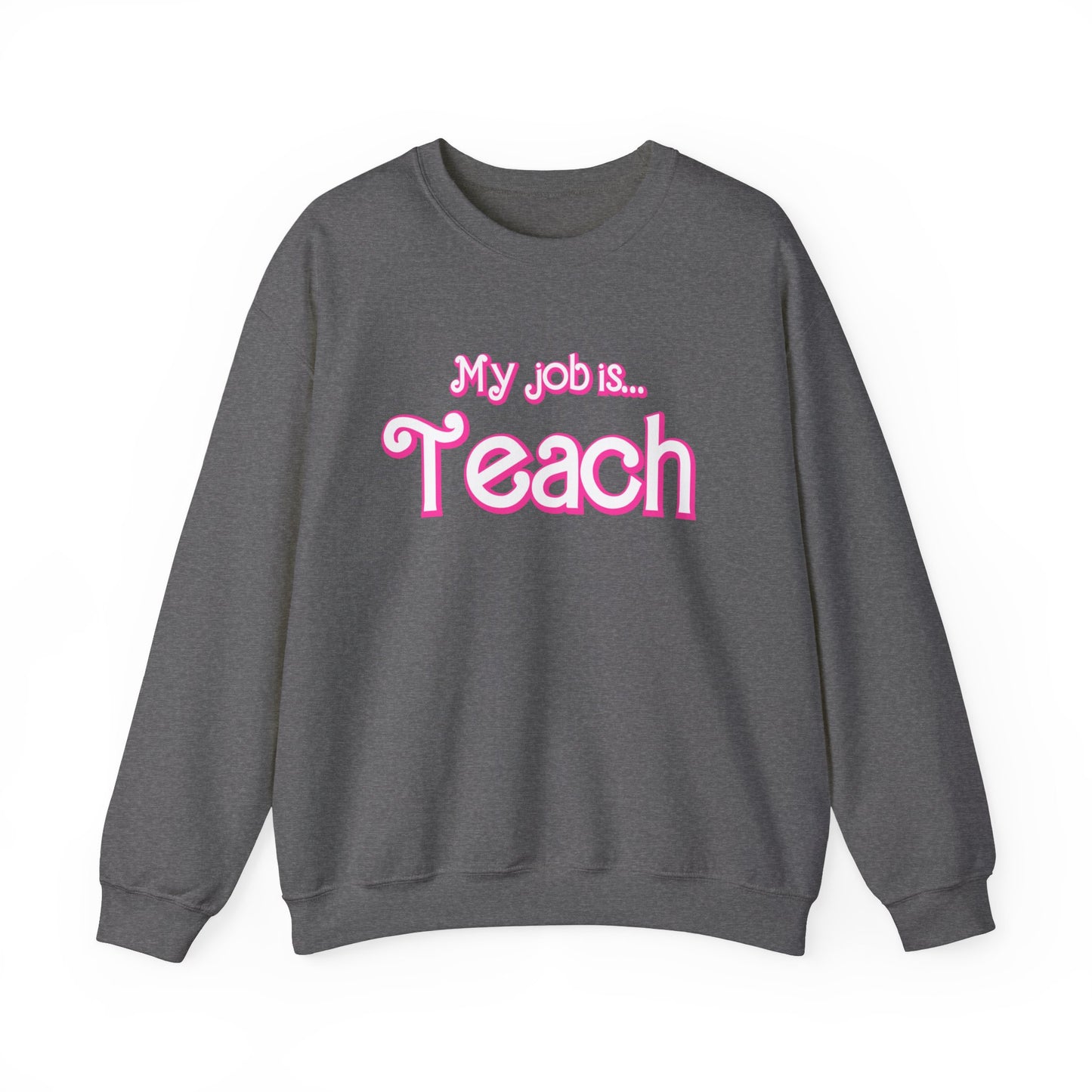 My Job is Teach Sweatshirt, Trendy Teacher Sweatshirt, Retro Back to school, Teacher Appreciation, Checkered Teacher Sweatshirt, S734