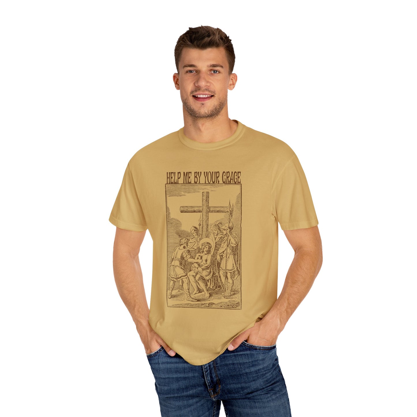 Vintage Antique Religious Biblical Drawing of Jesus Shirt, 10Th or Tenth Station of the Cross Shirt, Way of the Cross Shirt, CC1590