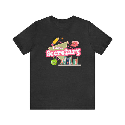 School Secretary shirt, 90s shirt, 90s teacher shirt, colorful school secretary shirt, colorful school shirt, T543