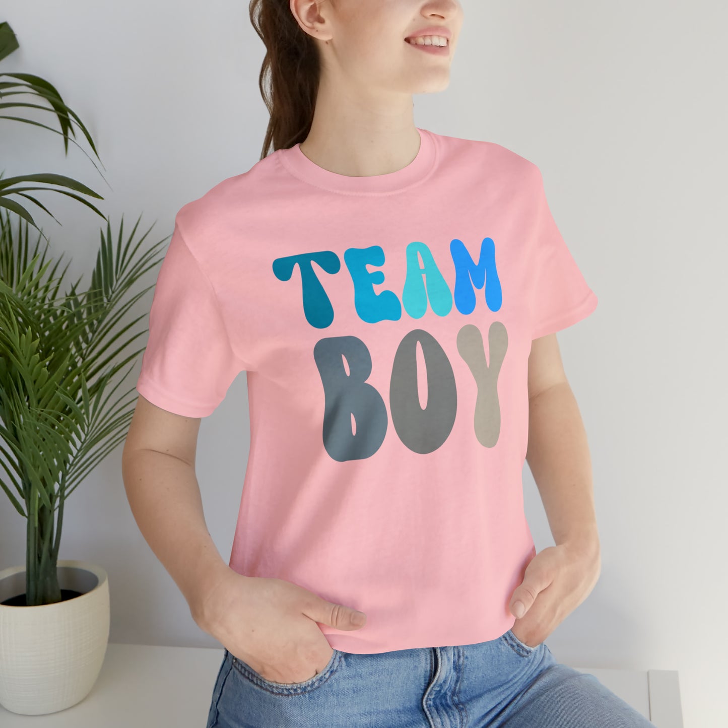 Cute Baby Announcement Shirt for Gender Reveal, Team Boy Shirt for Gender Reveal, Gender Announcement Gift for Her, T398