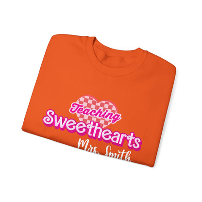 Personalized Teaching Sweethearts Valentines Day Sweatshirt, Teacher Valentine's Day Sweatshirts Teachers, Gift Sweater Hearts Day, SW1274