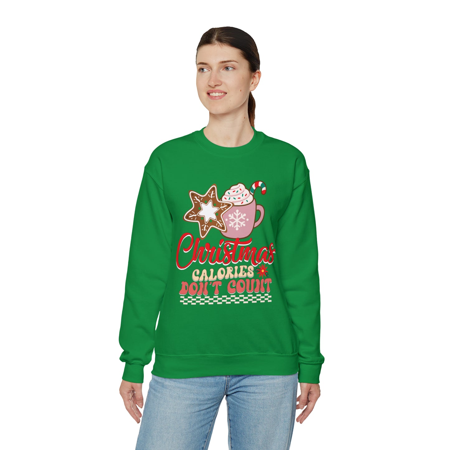 Christmas Calories Don't Count Sweatshirt, Funny Christmas Sweatshirt, Christmas Gift, Xmas calories Sweatshirt, Christmas calories, SW872