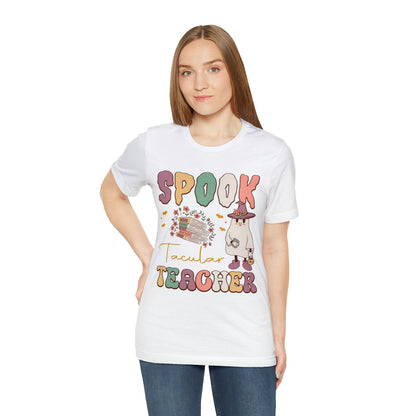 Spook Tacular Teacher Shirt, Spooky Season Tee, Retro Halloween Cowgirl Shirt, Cowgirl Halloween Shirt, Vintage Ghost Shirt, T767