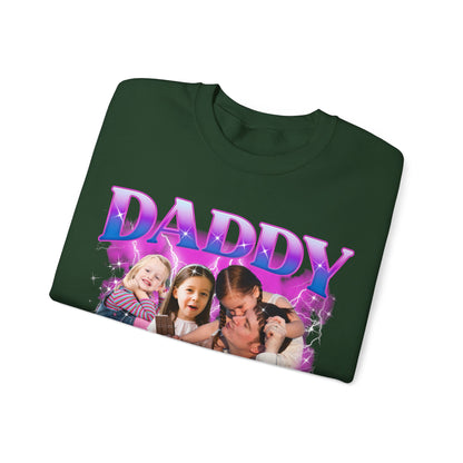 Custom Bootleg Rap Daddy Tee, Custom Photo Daddy Sweatshirt, Dad Shirt With Kid Face Photos Custom Father's Day Gift, Face Father Gift S1648