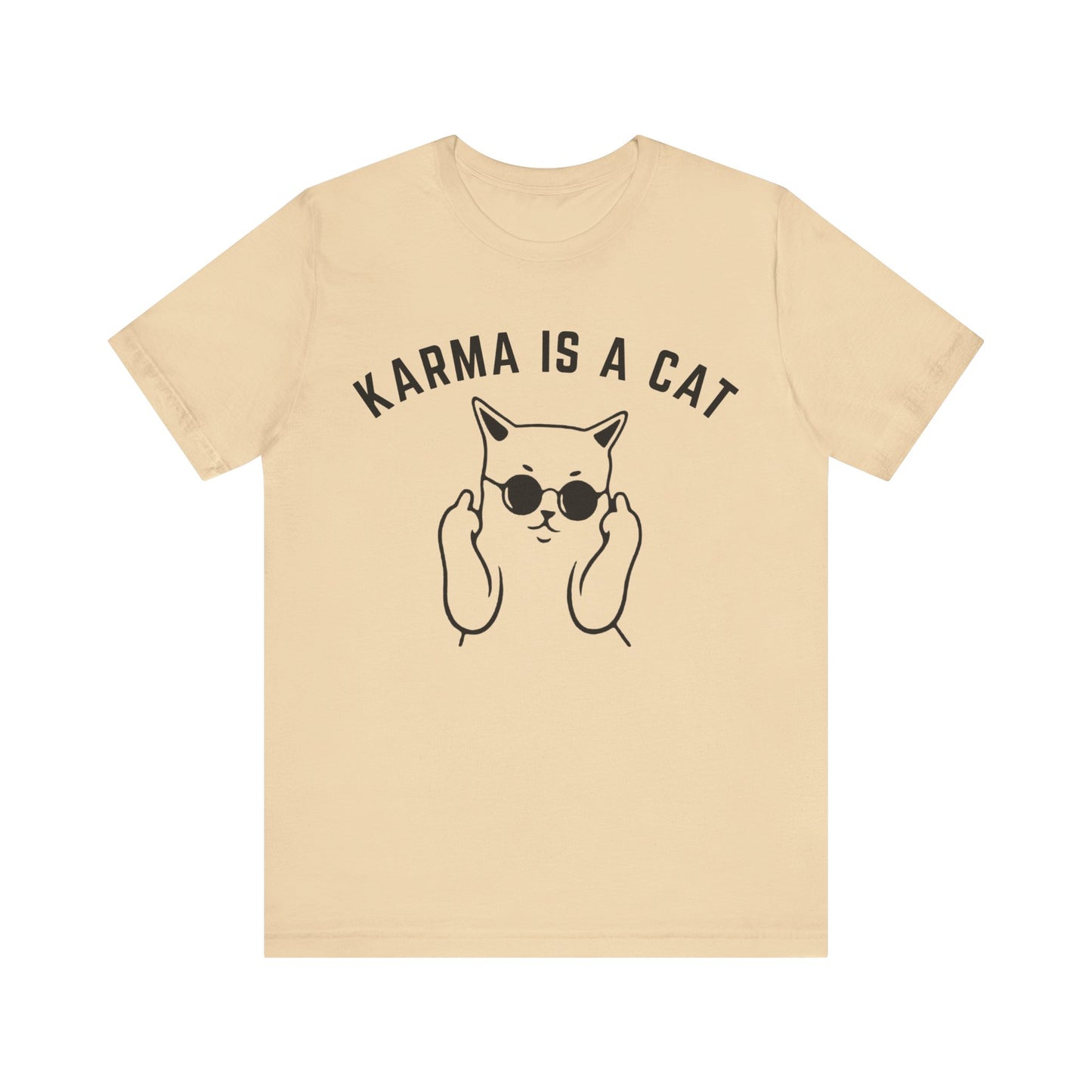 Karma Is A Cat Shirt, Funny Cat Shirt, Cat Mom Life Shirt, Cat Lover Shirt, Gift for Cat Mom, Shirt for Women, Oversized Shirt, T1113